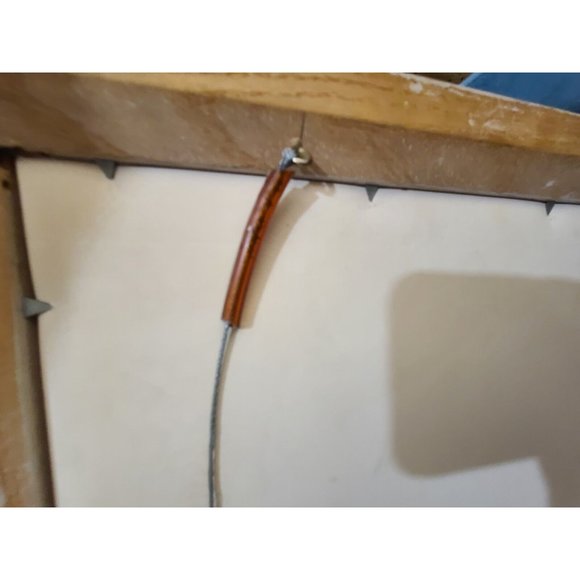 Signed Watercolor Framed Fishing Scene - Picture 9 of 12